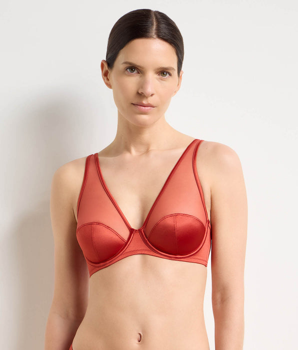 DIM Soutien-gorge à armatures cannelle épicée Dim x Ines de la Fressange