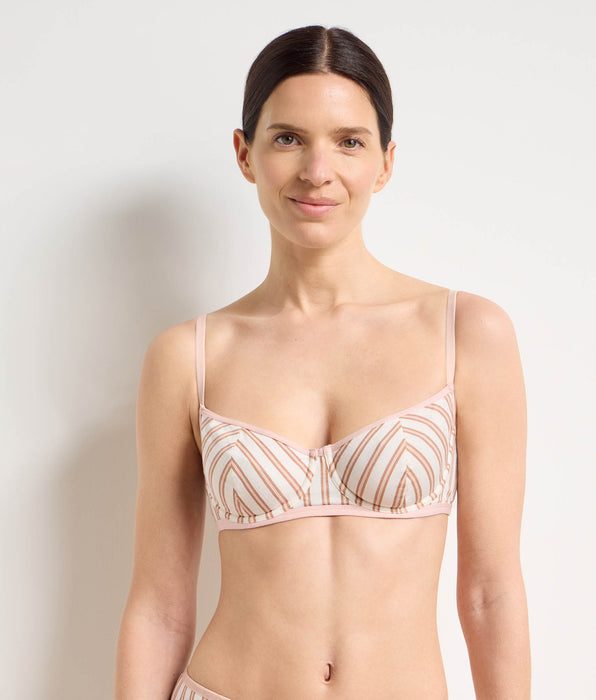 DIM Soutien-gorge corbeille à armatures crème rose Dim x Ines de la Fressange