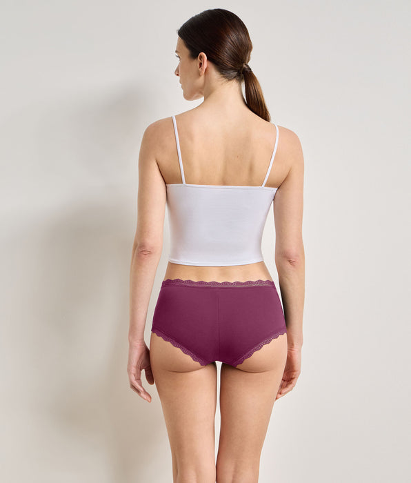 DIM Lot de 2 shortys rose émeraude Daily Coton Dentelle