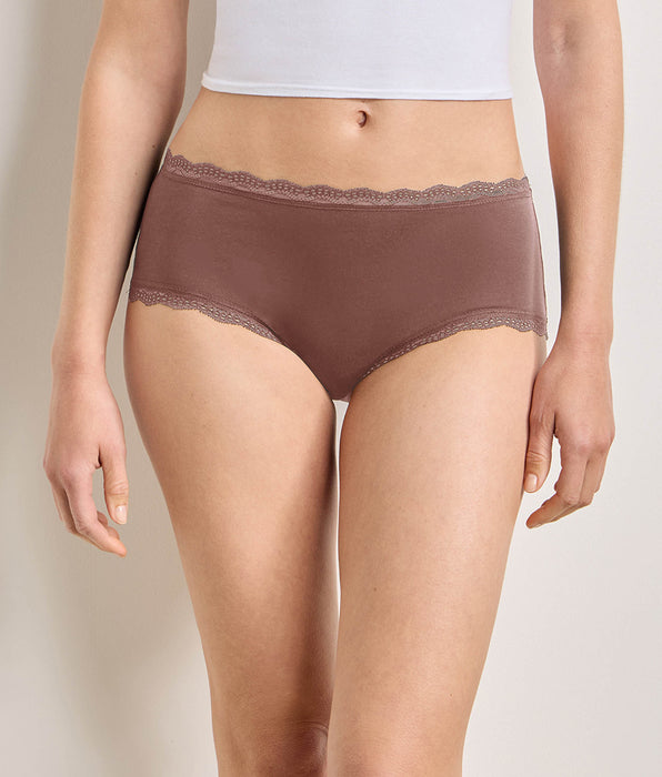 DIM Lot de 2 shortys cendre Daily Coton Dentelle