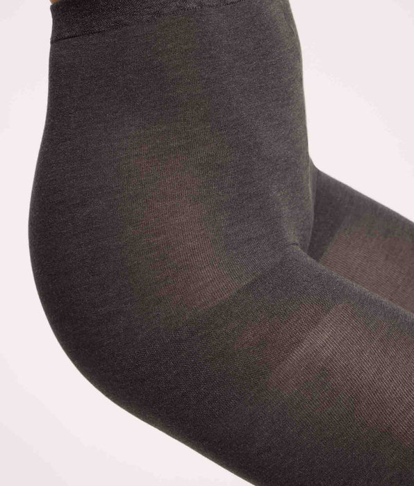 DIM Collant chaud effet laine gris foncé 115D Thermo