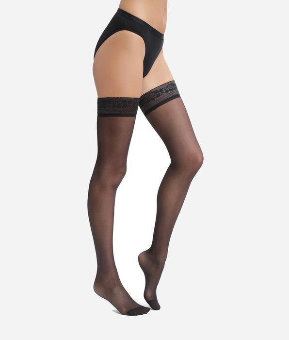 DIM Bas femme en voile transparent Noir Dim Up Beauty