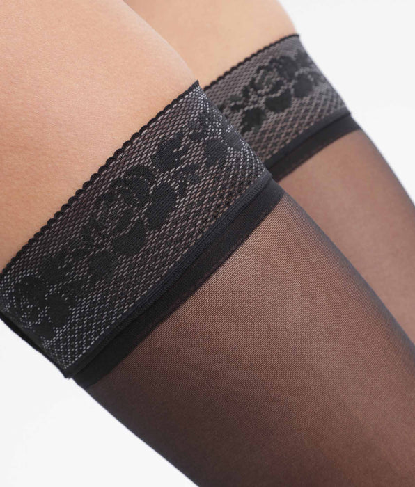 DIM Bas femme en voile transparent Noir Dim Up Beauty