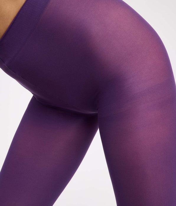 DIM Collant avec ceinture confort violet nuit 50D Opaque Velouté