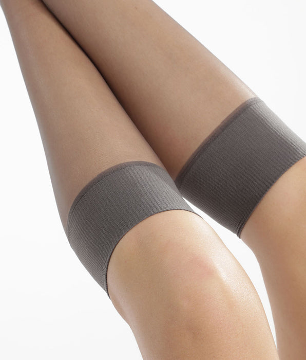 DIM Lot de 2 mi-bas voile poivre Mes Essentiels 15D