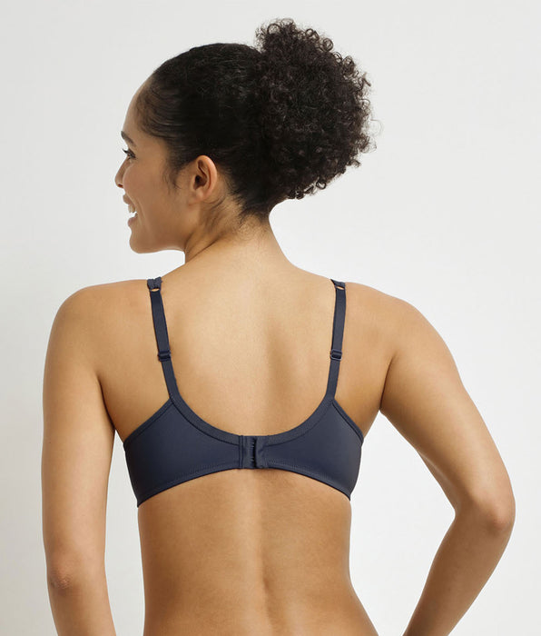 DIM Soutien-gorge emboîtant Generous en microfibre et tulle Gris bleu formel