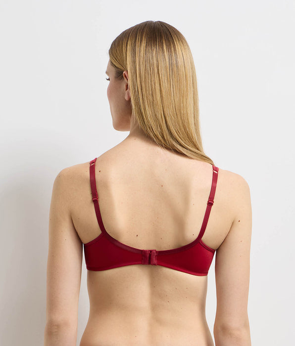DIM Soutien-gorge emboîtant à armatures bois rouge Generous Classic