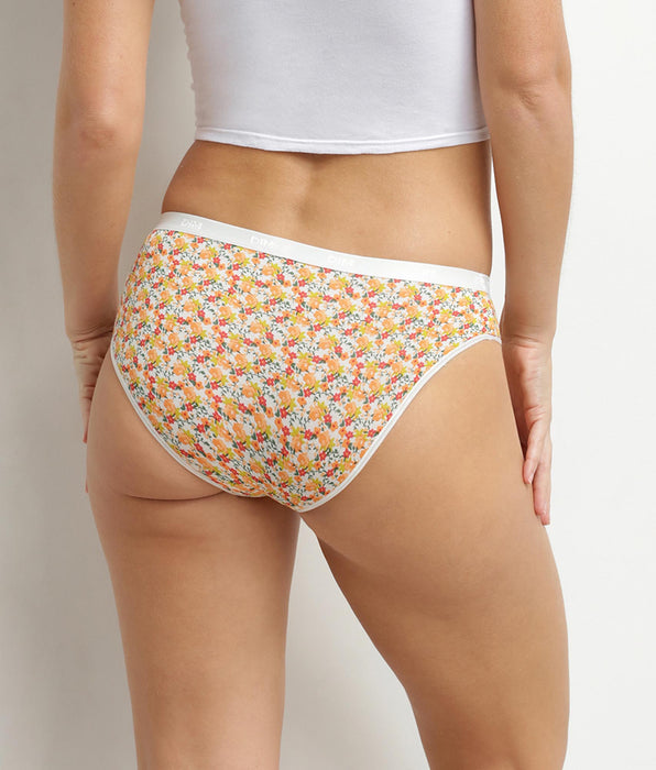 DIM Lot de 5 slips femme coton stretch motif liberty Les Pockets