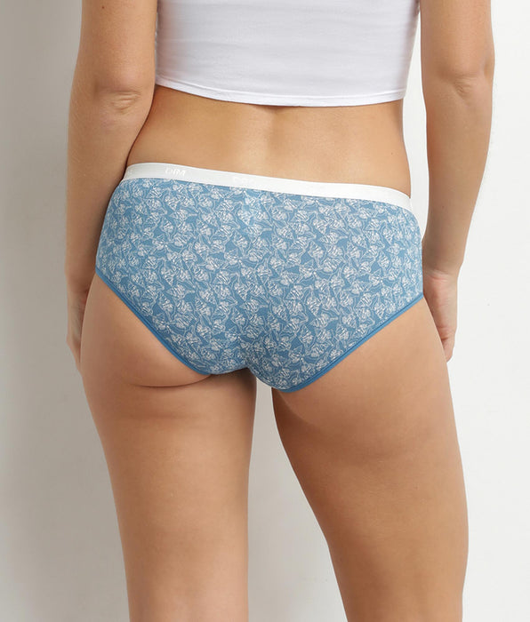 DIM Lot de 5 boxers femme coton stretch imprimés marins Les Pockets