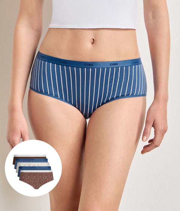 DIM Lot de 5 shortys délice café Les Pockets Coton