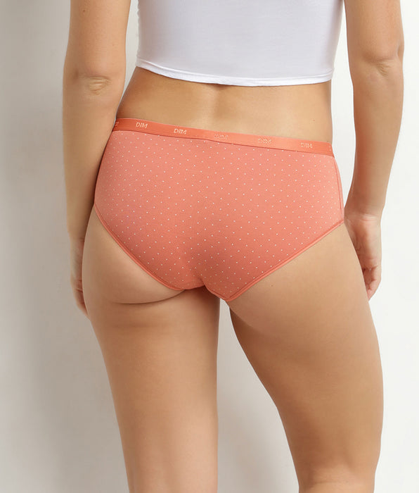 DIM Lot de 3 Boxers femme en coton stretch à pois Les Pockets