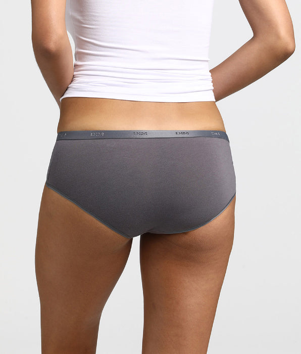 DIM Lot de 3 boxers taupe, rose et gris Les Pockets EcoDIM