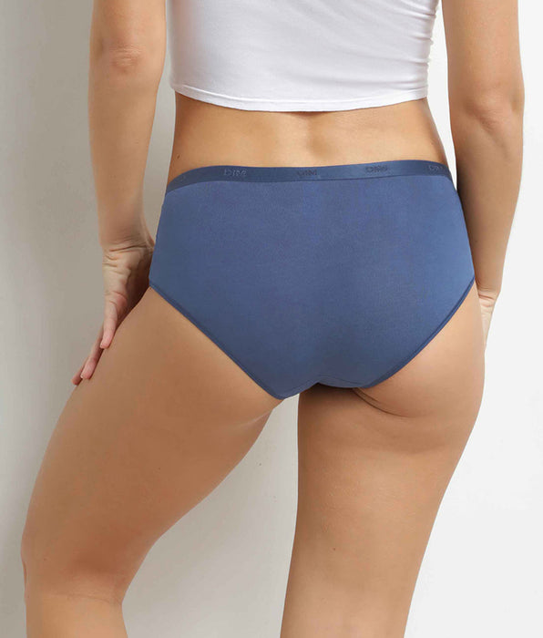 DIM Lot de 3 boxers femme coton stretch Gris Rouge Les Pockets Ecodim