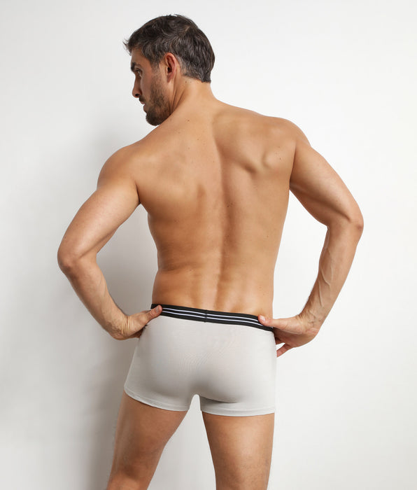 DIM Lot de 2 boxers homme en coton stretch Noir Gris EcoDim