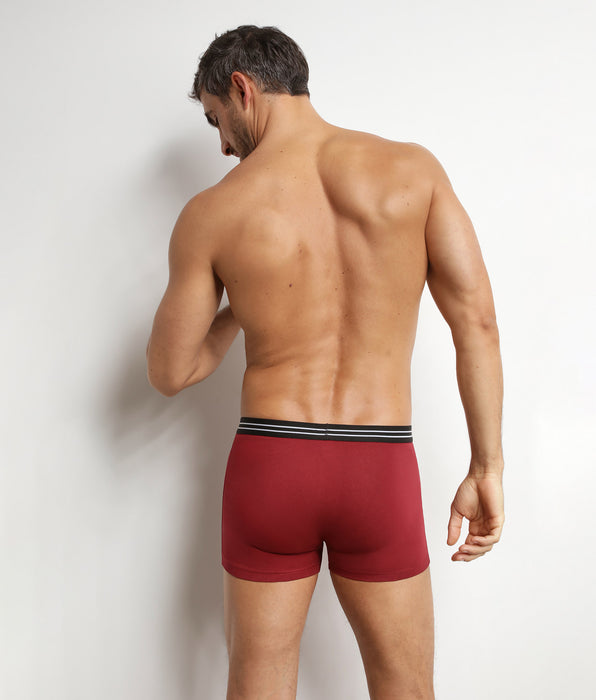 DIM Lot de 2 boxers homme en coton stretch Rouge EcoDim