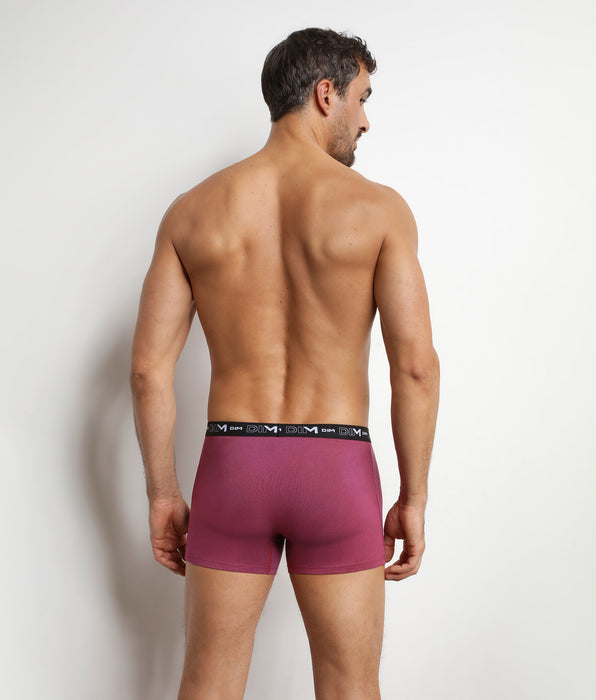 DIM Lot de 3 boxers homme Mauve Eclipse Dim Coton Stretch