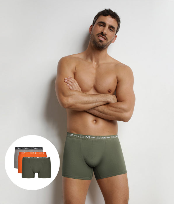 DIM Lot de 3 boxers homme Jungle Pop Dim Coton Stretch