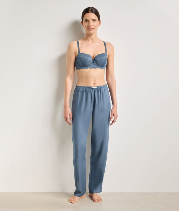 DIM Pantalon de pyjama twill bleu poudré Slow Days Fresh Vibes