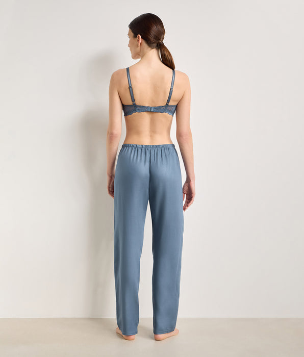 DIM Pantalon de pyjama twill bleu poudré Slow Days Fresh Vibes