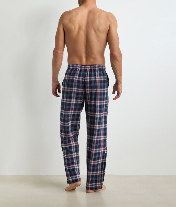 DIM Pantalon long homme tartan bleu Dim Flannel