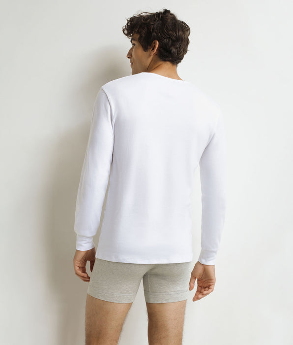DIM T-shirt homme en coton blanc Dim Thermal