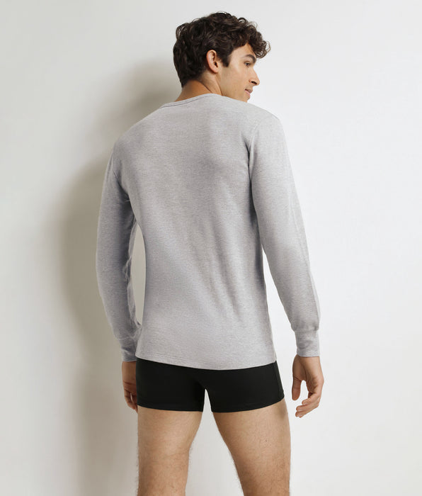 DIM T-shirt homme en coton gris chiné Dim Thermal