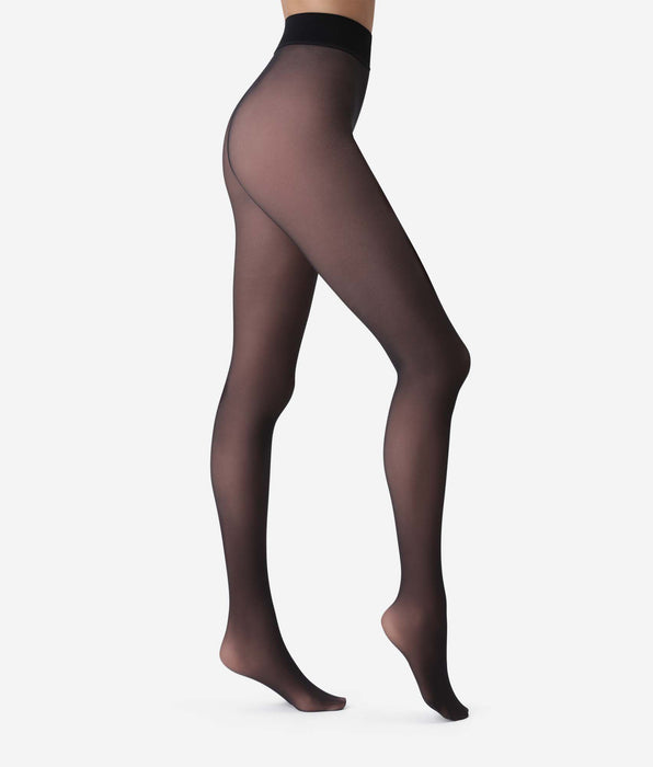DIM Collant chaud effet transparent Noir Thermo