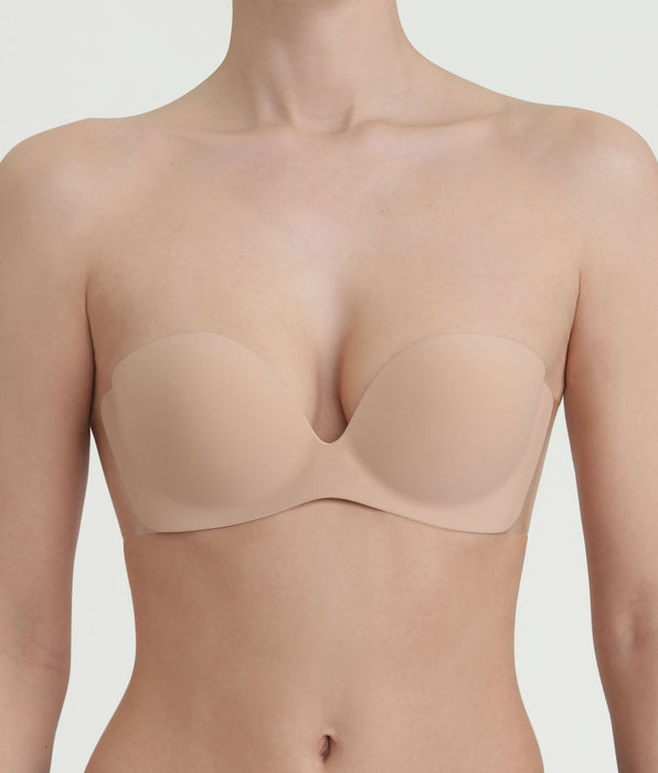 DIM Soutien-gorge bandeau adhésif sans bretelles nude
