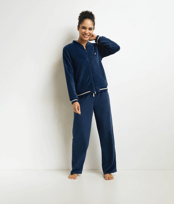 DIM Ensemble pyjama pantalon femme Bleu Minuit Dim
