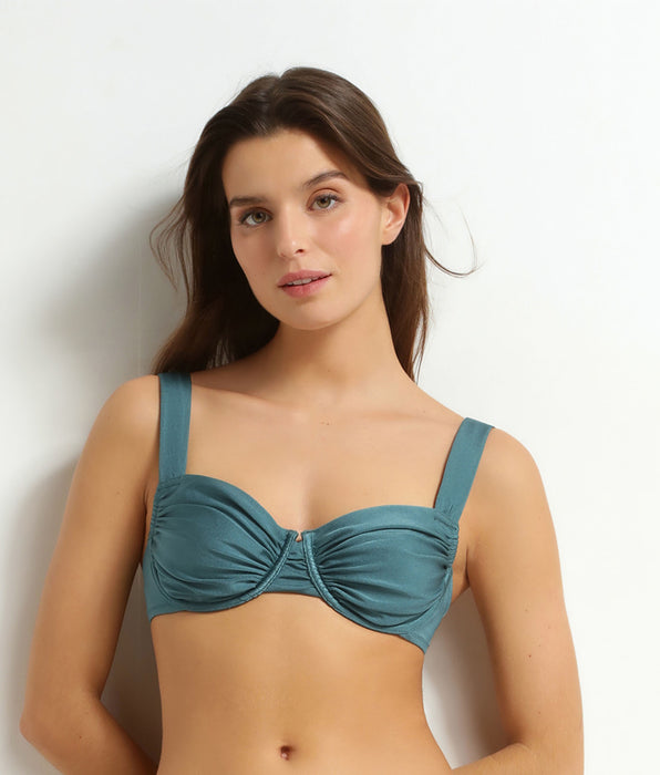 DIM Haut de maillot de bain à armatures femme Émeraude Dim Swimwear
