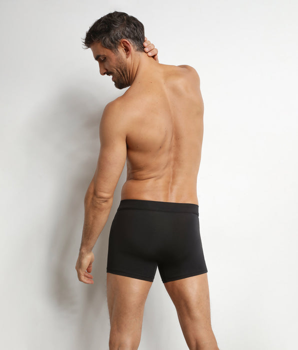 DIM Boxer homme en coton modal Noir Dim Gentleman