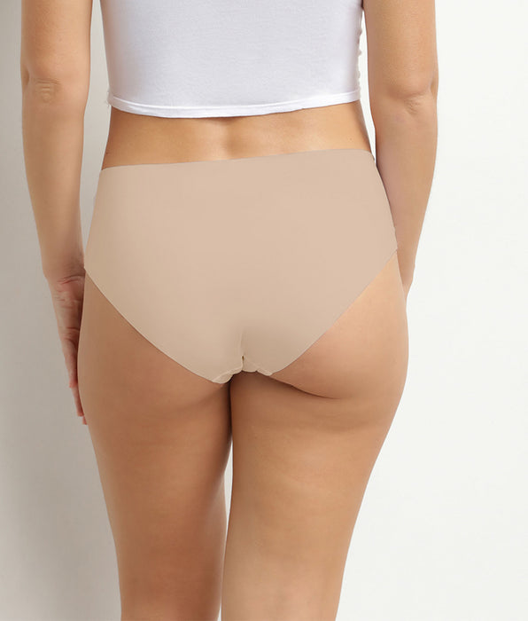 DIM Culotte taille haute femme invisible en microfibre Nude Dim