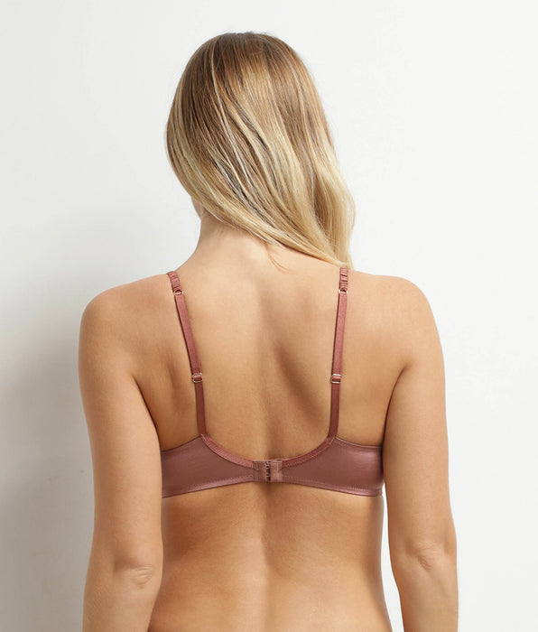DIM Soutien-gorge balconnet à armatures en dentelle Marron Chocolove