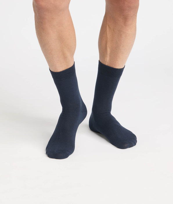DIM Chaussettes homme navy blue Coton Fancy