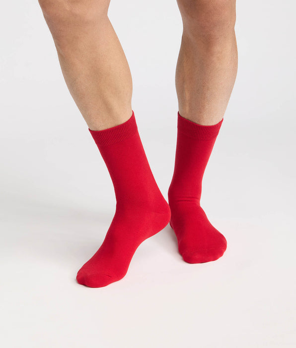 DIM Chaussettes pour homme rouge Coton Fancy