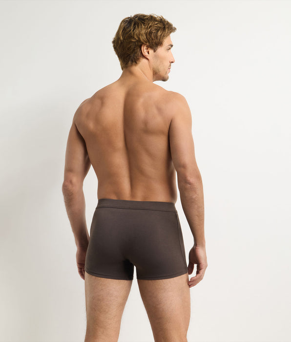 DIM Boxer homme à ceinture élastique chocolat profond Gentleman
