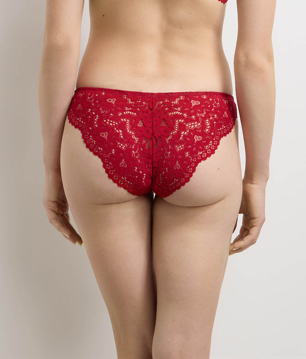 DIM Culotte taille haute rouge Burning Eclat