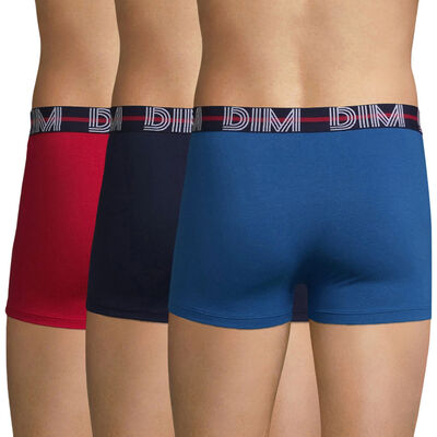 Lot de 3 boxers rouge, bleu nuit et bleu clair - Dim Powerful, , DIM