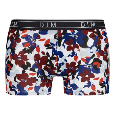 Boxer homme en coton stretch imprimé hibiscus Dim Fancy, , DIM