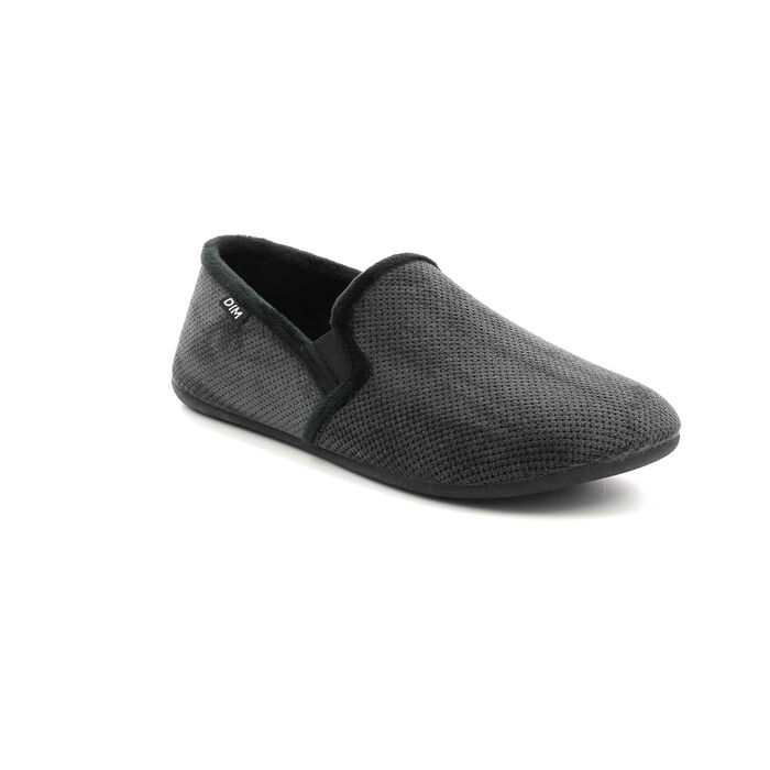 Chaussons noirs type charentaise pour homme, , DIM
