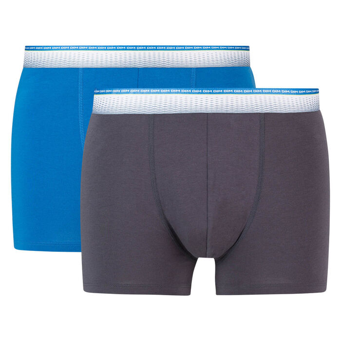 Lot de 2 boxers gris granit bleu ocean ceinture ajustée Absolu Fit
, , DIM