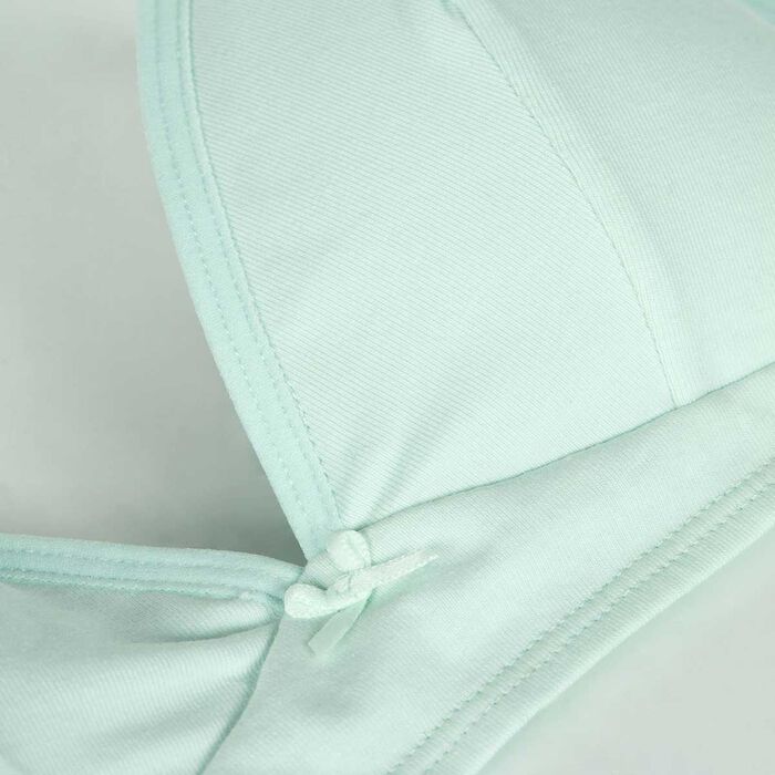 Soutien-gorge triangle sans armature en coton bio Bleu Pastel Skin Care, , DIM