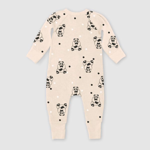 pyjama bebe fille en velours a motif panda bleu