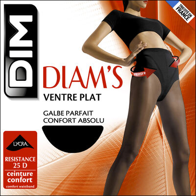 Collant noir Diam's Ventre Plat 25D, , DIM