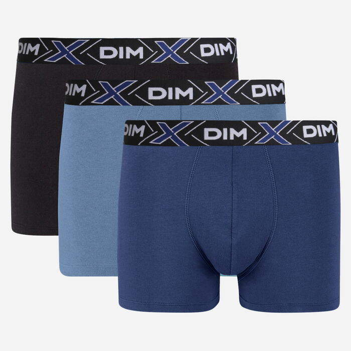 Lot de 3 boxers X-TEMP® Bleu Eclipse, Bleu Jean, Bleu Noir en coton, , DIM