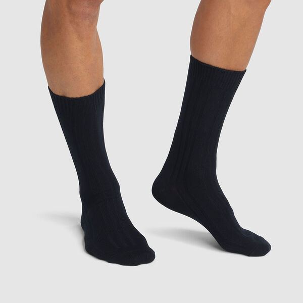 Chaussettes pour hommes épaisses doublées de tissu éponge fin noir 2 paires  43-46
