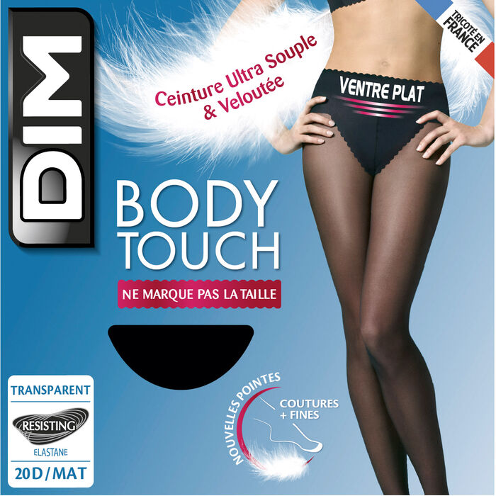 Collant noir Body Touch Ventre Plat 20D, , DIM
