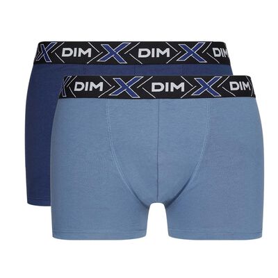 Lot de 2 boxers X-TEMP® Bleu Jean, Bleu Eclipse en coton stretch, , DIM
