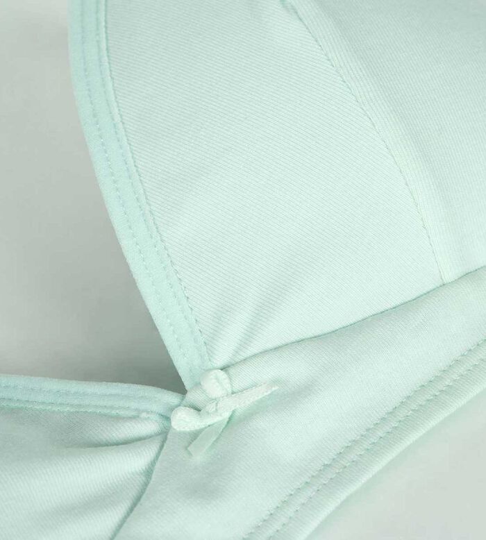 Soutien-gorge triangle sans armature en coton bio Bleu Pastel Skin Care, , DIM