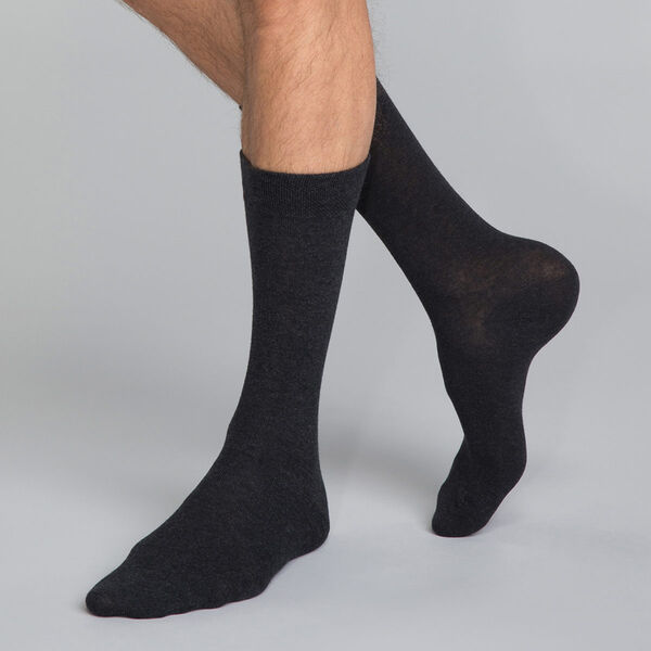 Cotton Grey Men's Crew Socks